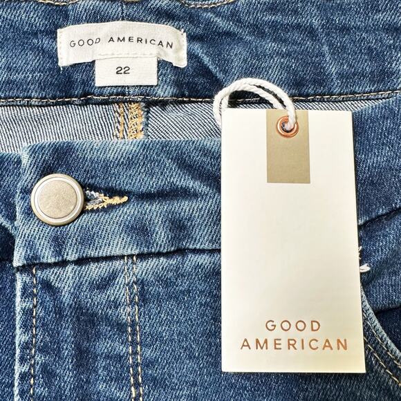 NWT Good American Good Straight Leg Jeans Indigo271 Women 22 - Picture 4 of 10
